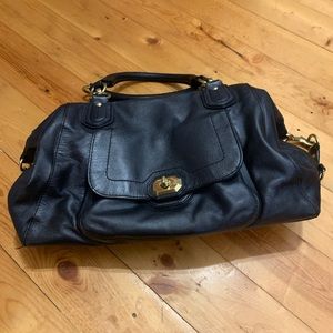Coach Campbell turnlock satchel leather purse